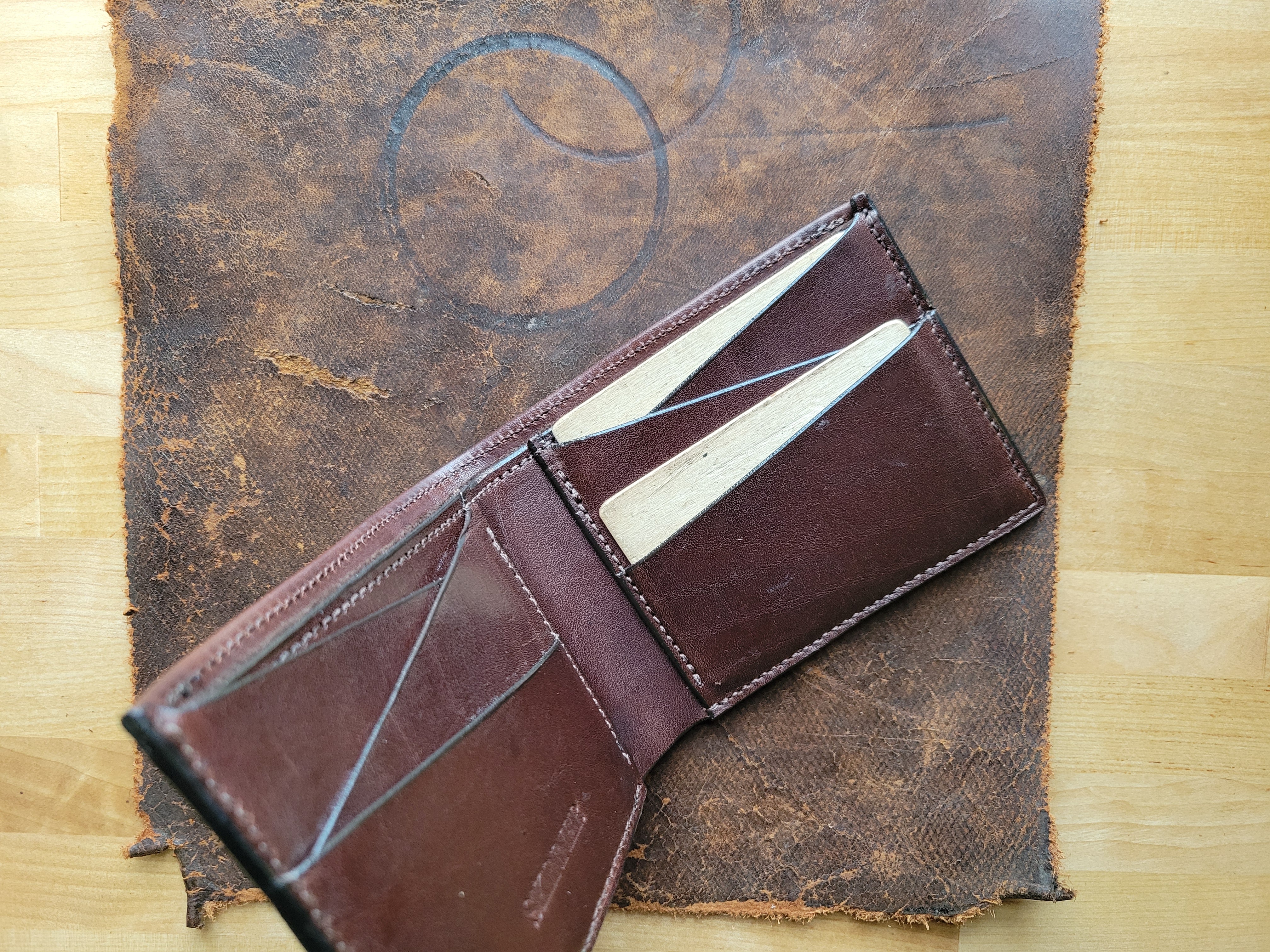 Billfold Wallet - Dark Brown Cowhide