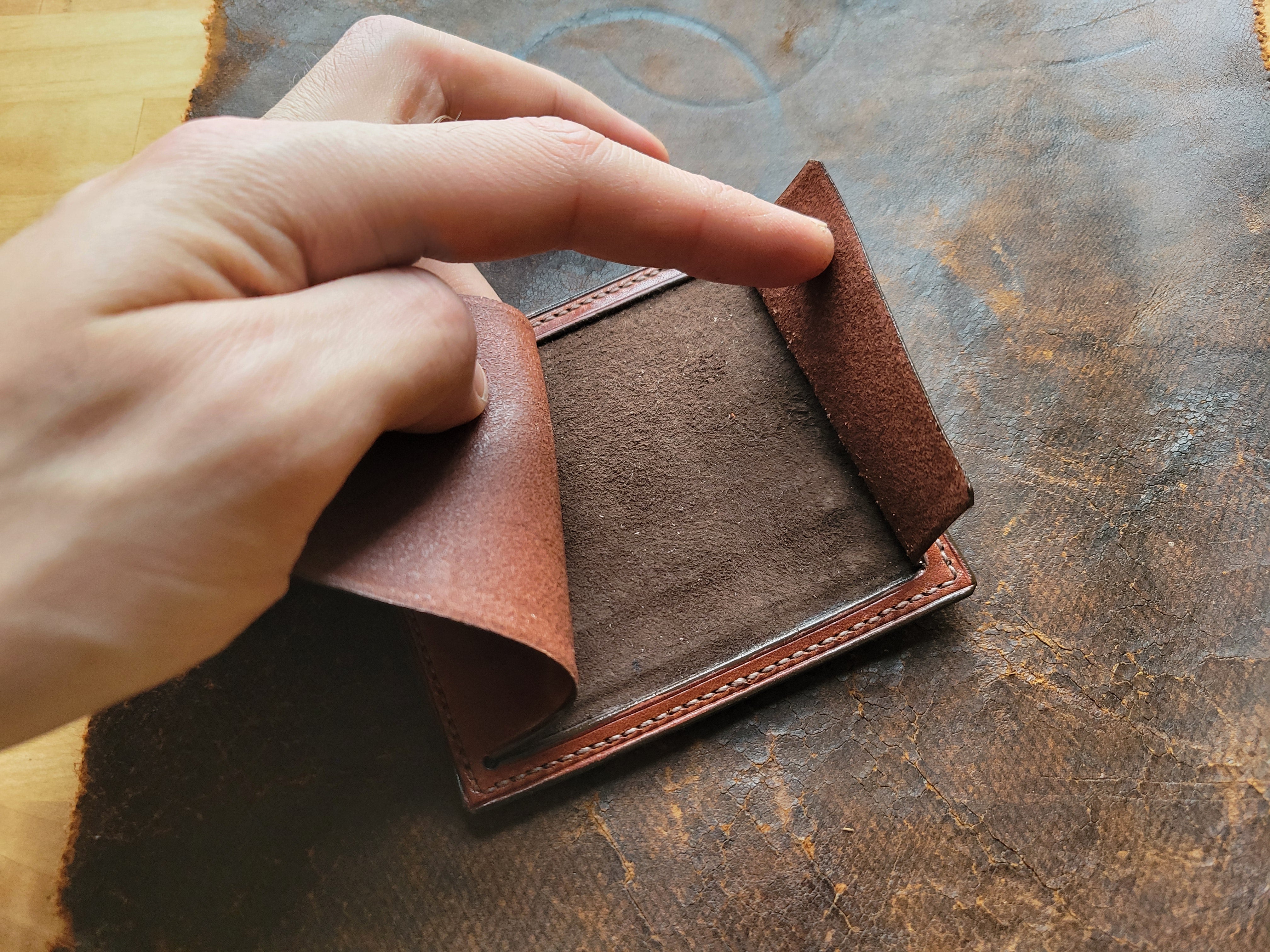 Card Wallet - Brown Cowhide